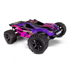 Traxxas Rustler 4x4 Brushed Stadium Truck Rose + led avec accus / chargeur