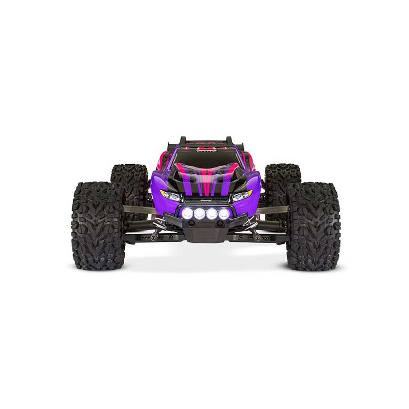 Traxxas Rustler 4x4 Brushed Stadium Truck Rose + led avec accus / chargeur