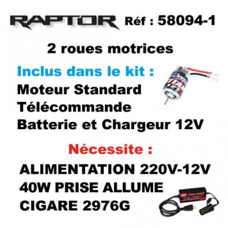 Traxxas Ford Raptor F-150 Fox – 4x2 Brushed avec accus / chargeur