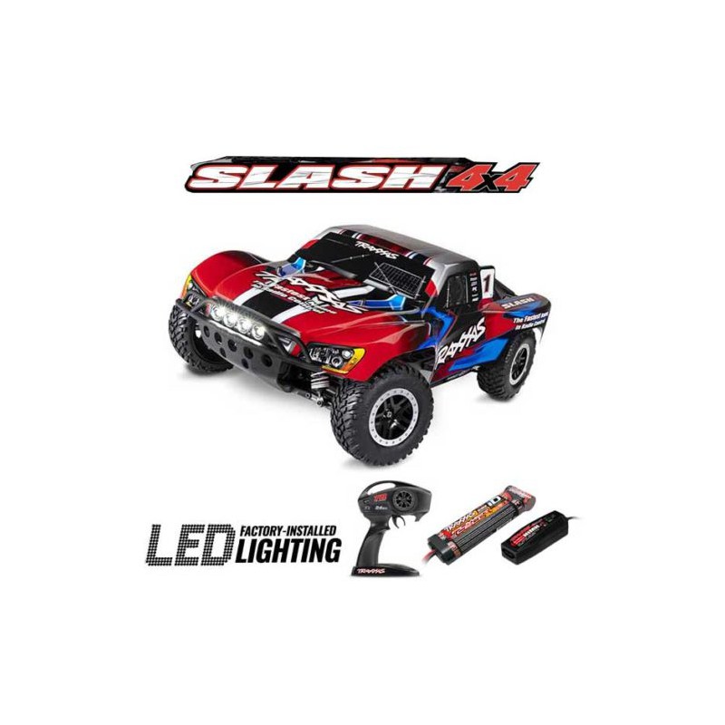 SLASH 4X4 BRUSHED + LED AVEC ACCUS / CHARGEUR