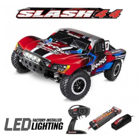 SLASH 4X4 BRUSHED + LED AVEC ACCUS / CHARGEUR