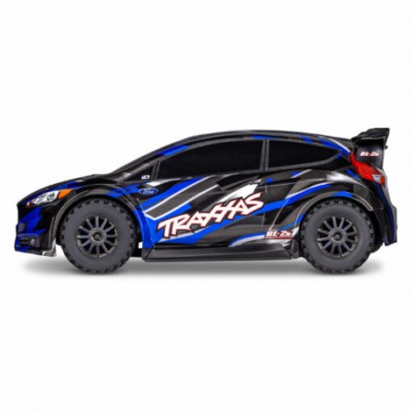 Traxxas FORD FIESTA RALLY BRUSHLESS CLIPLESS BLEU SANS ACCUS / CHARGEUR