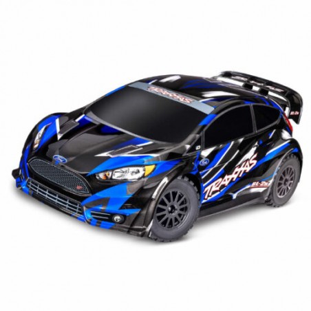 Traxxas FORD FIESTA RALLY BRUSHLESS CLIPLESS BLEU SANS ACCUS / CHARGEUR