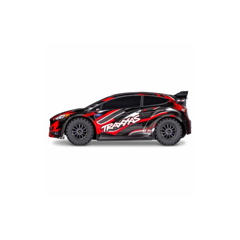 Traxxas FORD FIESTA RALLY BRUSHLESS CLIPLESS ROUGE SANS ACCUS / CHARGEUR