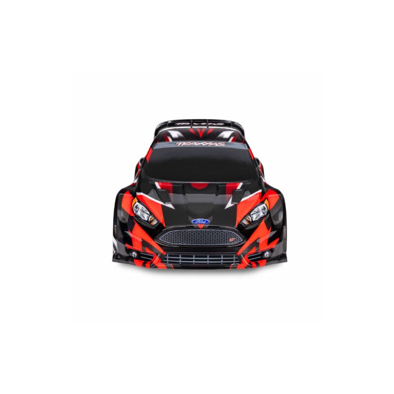 Traxxas FORD FIESTA RALLY BRUSHLESS CLIPLESS ROUGE SANS ACCUS / CHARGEUR