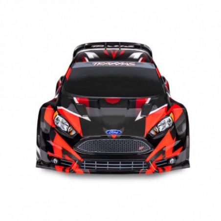 Traxxas FORD FIESTA RALLY BRUSHLESS CLIPLESS ROUGE SANS ACCUS / CHARGEUR