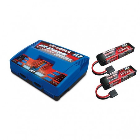 Électronique TRAXXAS CHARGEUR DOUBLE + 2 X BATTERIE LIPO 5000