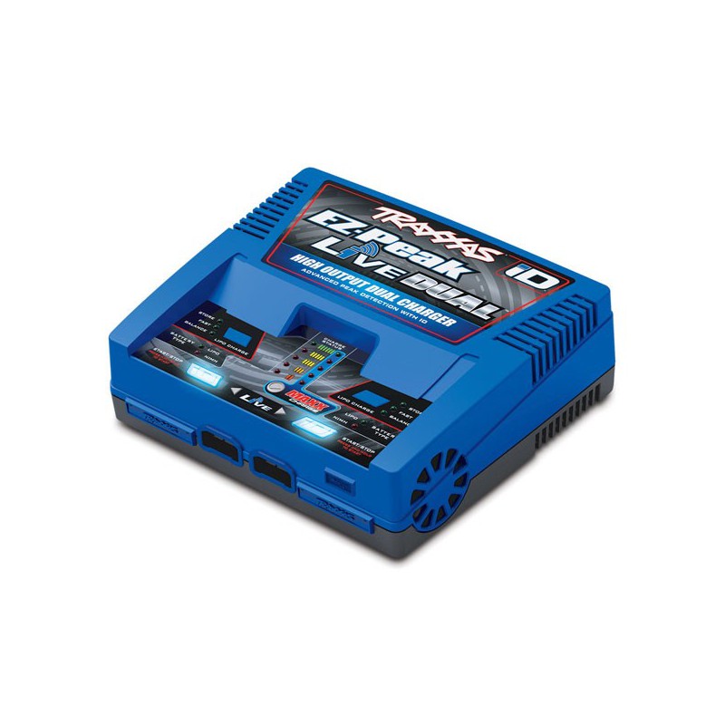 CHARGEUR DOUBLE RAPIDE LIVE AC LIPO/NIMH 200W PRISE TRAXXAS