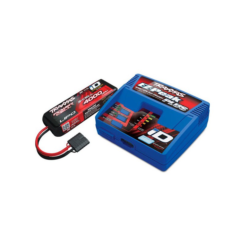 PACK CHARGEUR 2970G + 1 x LIPO 3S 4000MAH 2849X PRISE TRAXXAS