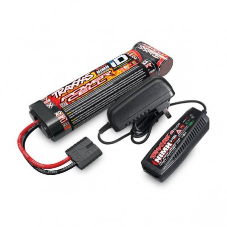 PACK CHARGEUR 2969G + 1 x NI-MH 8,4V 3000MAH 2923X LONG PRISE TRAXXAS