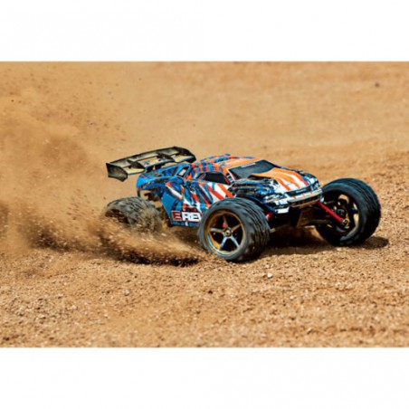 TRAXXAS E-REVO 4X4 BRUSHED Orange AVEC ACCUS / CHARGEUR